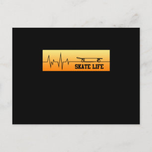 Skater Life Skateboarding Skateboarder Skateboarde Inbjudan Vykort