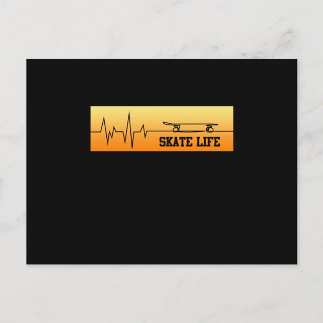 Skater Life Skateboarding Skateboarder Skateboarde Inbjudan Vykort (Framsida)