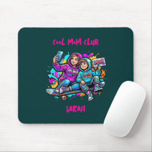 Skater Mamma & Son Graffiti Mörk Teal Musmatta