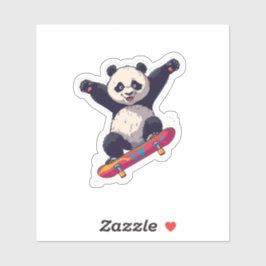 Skater Panda Sticker – Cartoon Decal Klistermärken