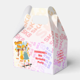 Skater Park Roligt Girl Födelsedagsfest Presentaskar