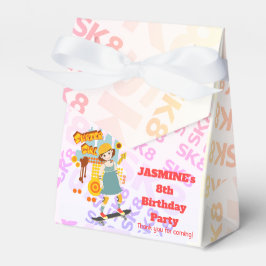 Skater Park Roligt Girl Födelsedagsfest Presentaskar