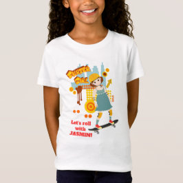 Skater Park Roligt Girl Födelsedagsfest T Shirt