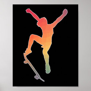 Skater pojke Skateboarding  För Skateboarding älsk Poster