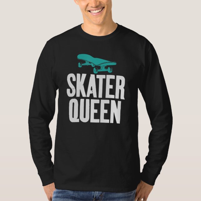 Skater Queen   Graphic Print for Skating Women T Shirt (Framsida)