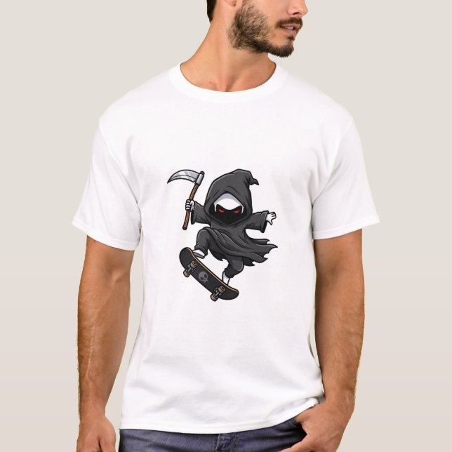 Skater Reaper T Shirt (Framsida)