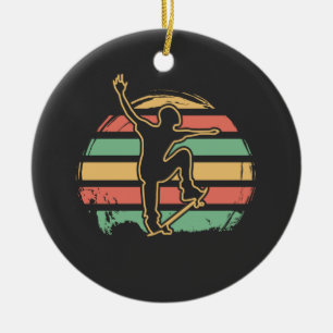 Skater Retro Julgransprydnad Keramik