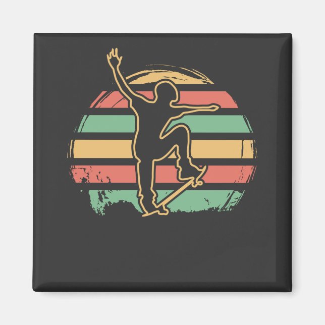 Skater Retro Magnet (Framsidan)