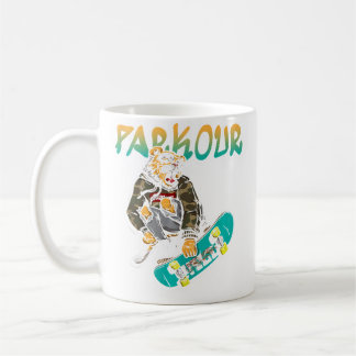 Skater Retro Parkour Utomhus Parkour Löpare Kaffemugg
