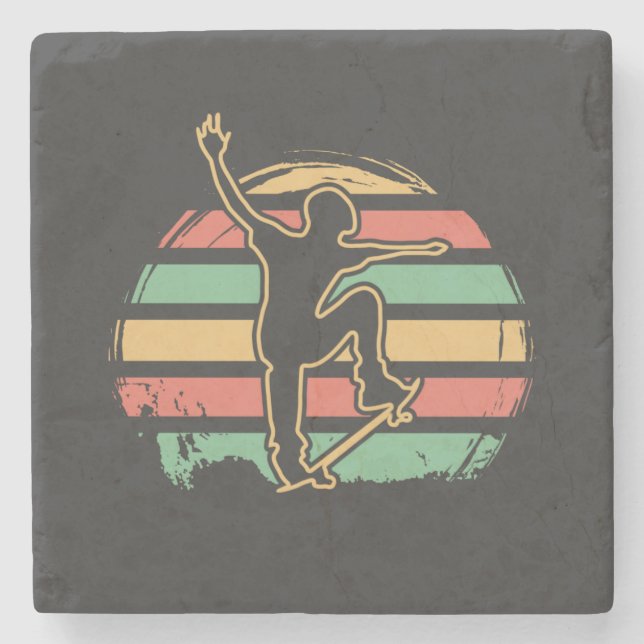 Skater Retro Stenunderlägg (Framsidan)
