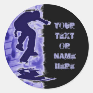 Skater Runt Klistermärke