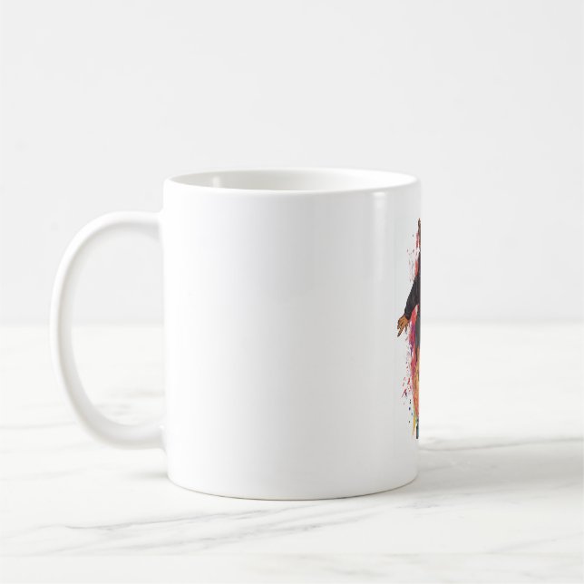 Skater Shepherd � Coola Skateboardshund Kaffemugg (Vänster)