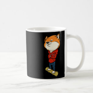 Skater Shi Inu - Rolig Skridskoåkning Japansk Shib Kaffemugg