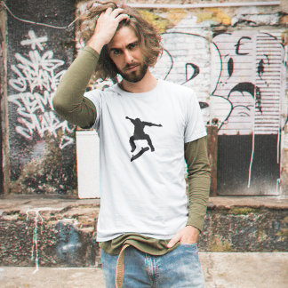 Skater Silhouette Skateboard Streetwear T-shirt