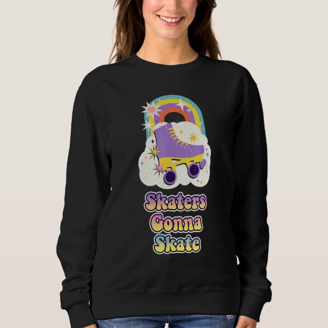 Skater ska skrika Roller Skating T Shirt (Framsida)