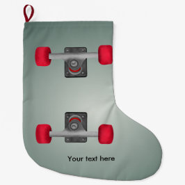 Skater Skateboard Skateboarding Hjul och Lastbilar Stor Julstrumpa