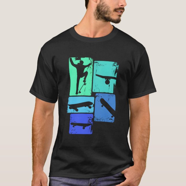 Skater Skateboarder Skateboard Youth T Shirt (Framsida)