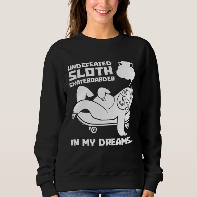 Skater Skateboarding Skateboarder Skateboard Sloth T Shirt (Framsida)