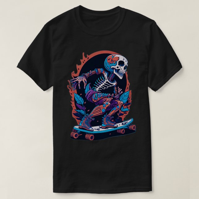 skater skelett t shirt (Design framsida)