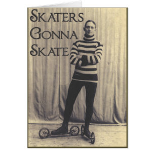 Skater som går att åka skridskor… hälsningskort