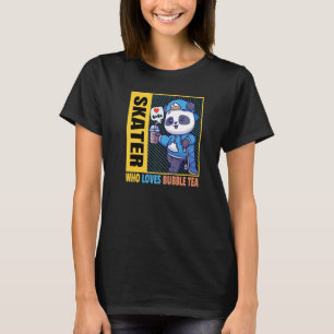 Skater som Kärlek Bubble Tea Bubbles Boba Drink co T Shirt