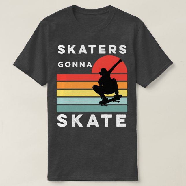 Skater som ska skrida på skateboarding t shirt (Design framsida)