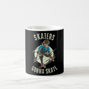 Skater till Skate Skeleton Skateboarder Kaffemugg