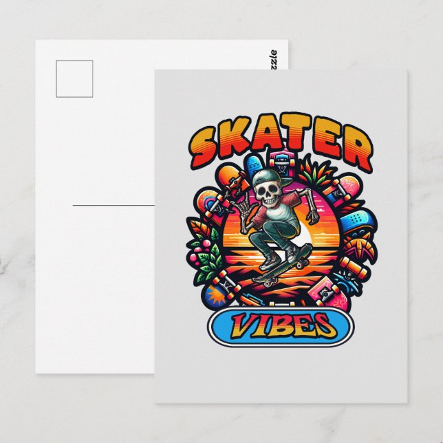 SKATER VIBES! VYKORT (Fram/baksida)
