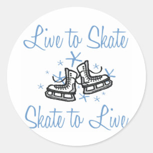 SkaterChick levande till Skate Runt Klistermärke