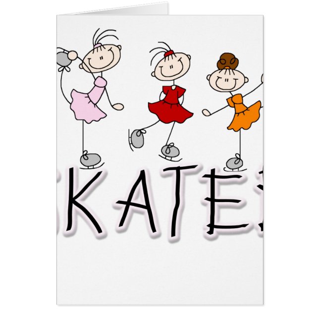 Skaterflicka Hälsningskort (Framsidan)