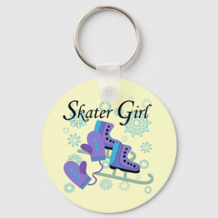 Skaterflicka Nyckelring
