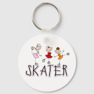 Skaterflicka Nyckelring