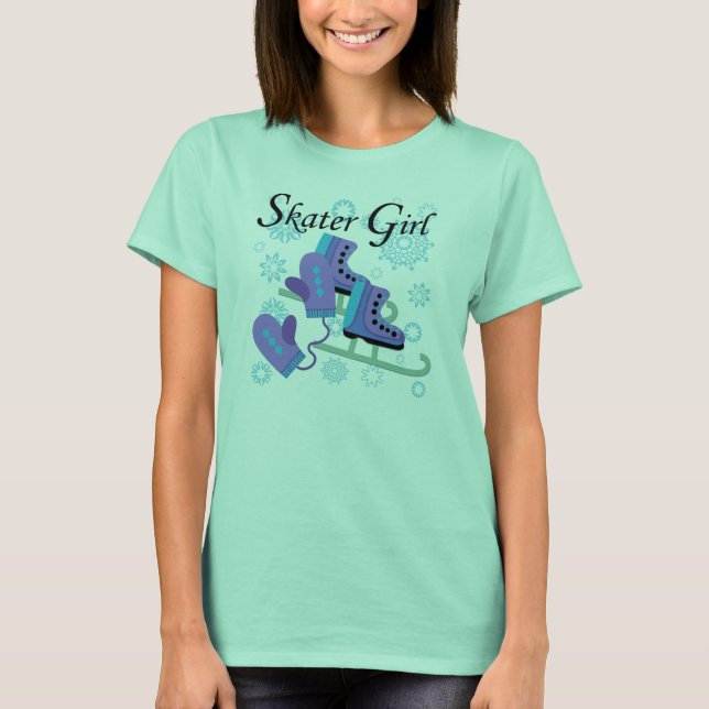 Skaterflicka Tee Shirt (Framsida)