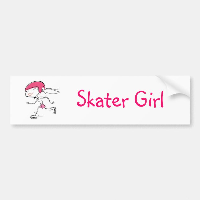 Skaterflickabildekal Bildekal (Framsidan)