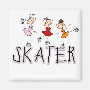 SkaterflickaT-tröja och gåvor Magnet
