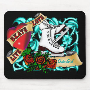 SkaterGirl tatuering Mousepad Musmatta