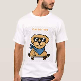 Skaterhund Golden Retriever i solglasögon T Shirt
