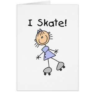 Skaterna "Girl Roller" Hälsningskort