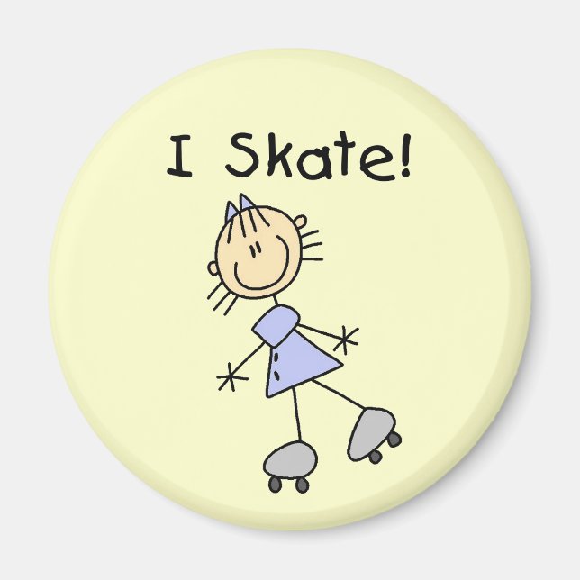 Skaterna "Girl Roller" Magnet (Framsidan)