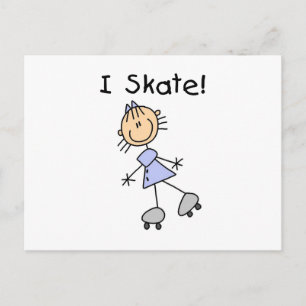 Skaterna "Girl Roller" Vykort