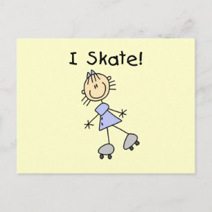 Skaterna "Girl Roller" Vykort