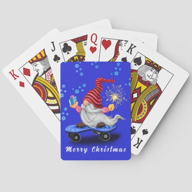 Skaterna Gnome med Gift Casinokort (Baksidan)