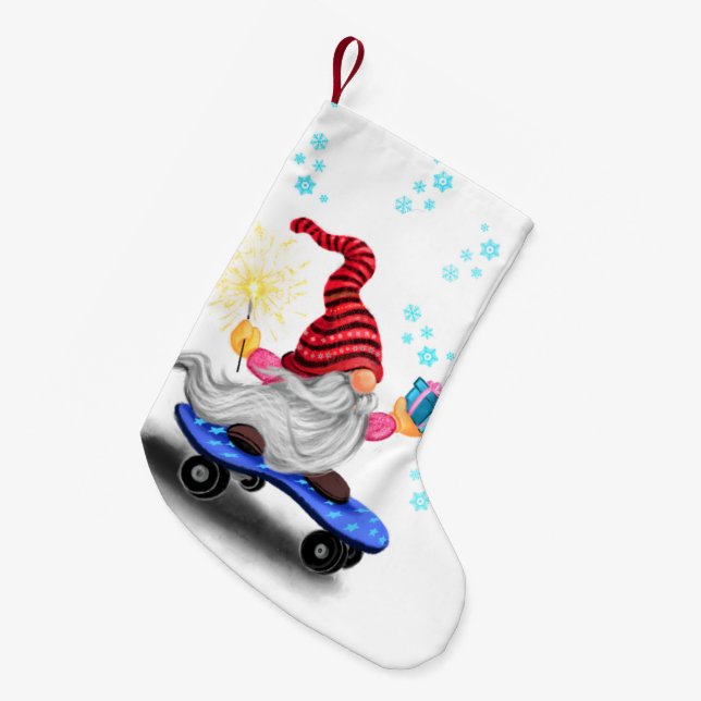 Skaterna Gnome med Gift Liten Julstrumpa (Framsidan (Hängande))