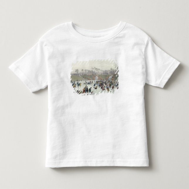 Skaterna vid Sjö i Bois de Boulogne Tee (Framsida)