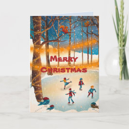 SKATERNAS POND CHRISTMAS-KORT TACK KORT