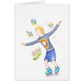 Skaterpojke Hälsningskort