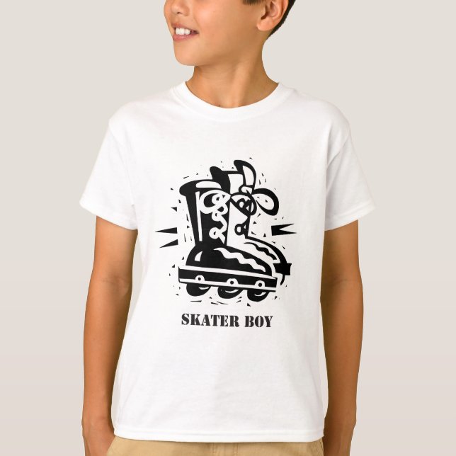 Skaterpojke - Rollerblading T Shirt (Framsida)