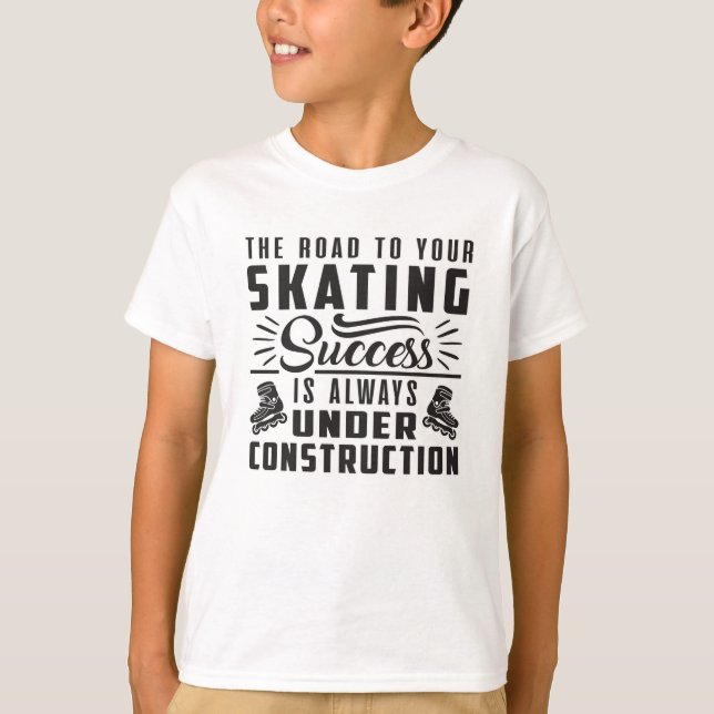 Skates Inline Skating Inliner Gift Idea T Shirt (Framsida)