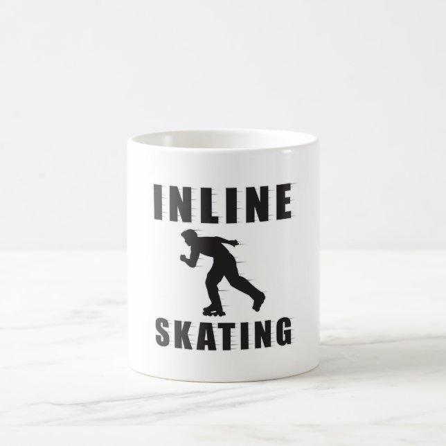 Skates Skater Inline Skating Inliner Funny Gift Kaffemugg (Center)