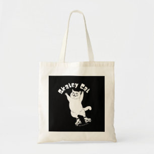 Skatey Cate Black and White Tote Tygkasse